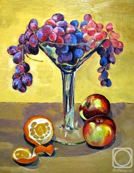 Ixygon Sergei. Grapes in glass vase