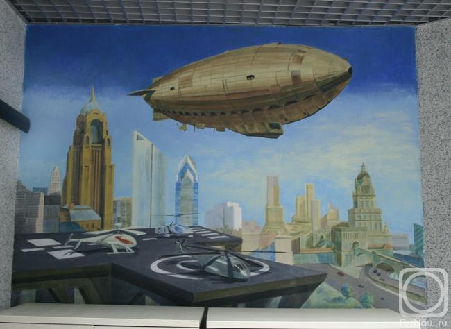 Preobrazhenskaya Marina. Painting in tuning studio (airship)