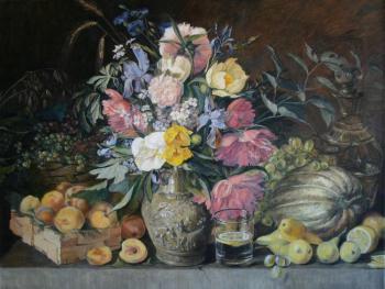 Flowers and fruits. I.F.Khrutsky (copy). Preobrazhenskaya Marina