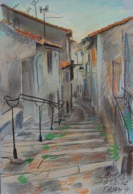 Painting Little Street In Arles. Dobrovolskaya Gayane