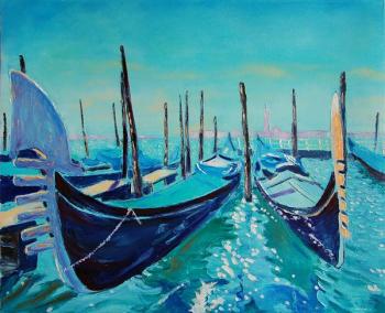 Gondolas of Venice. Tululay Alexey