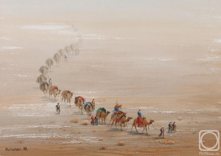Mukhamedov Ulugbek. Caravan in desert