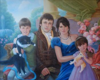 Family portrait in historical costumes. Sidorenko Shanna