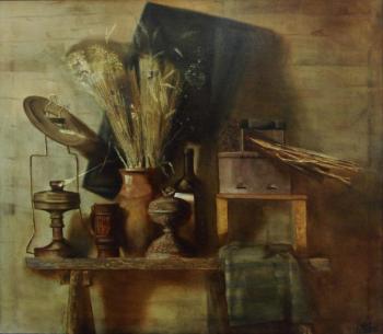 Still life about an old lamp. Yachniy Evgeniy