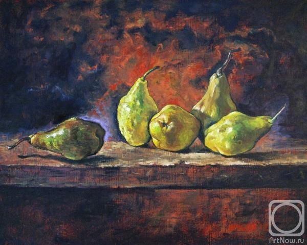 Ixygon Sergei. Five pears on red