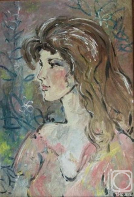 Kyrskov Svjatoslav. Portrait of a Young Woman in Pink