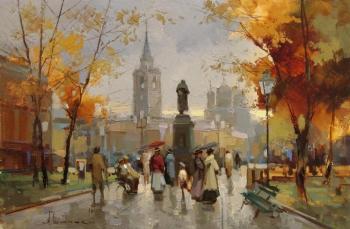 Tverskoy Boulevard, Holy Monastery (Pushkin Square). From a series of "Old Moscow" (Pushkin Boulevard). Shalaev Alexey