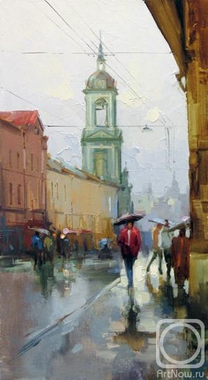 Shalaev Alexey. Walking in the rain. Pyatnitskaya street