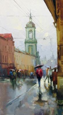 Walking in the rain. Pyatnitskaya street. Shalaev Alexey