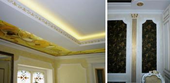 Gilding and painting of stucco, decorative elements of the interior, furniture. Mikhareva Natalia