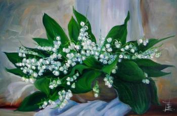 Bouquet of lilies of the valley. Ostraya Elena