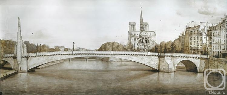Chernov Denis. Paris. A View with the Pont de la Tournelle