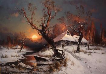 Winter Evening (copy of Julius Clover)