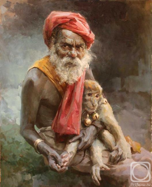 Pryadko Yuriy. Hindu with monkey