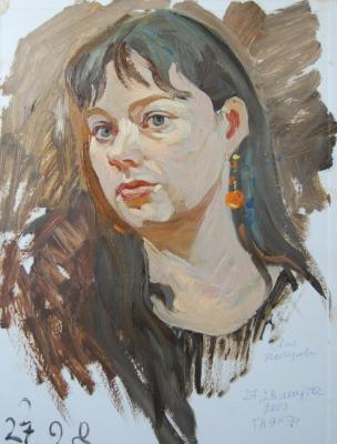 Portrait of the artist Anna Nesterova, from nature (). Dobrovolskaya Gayane