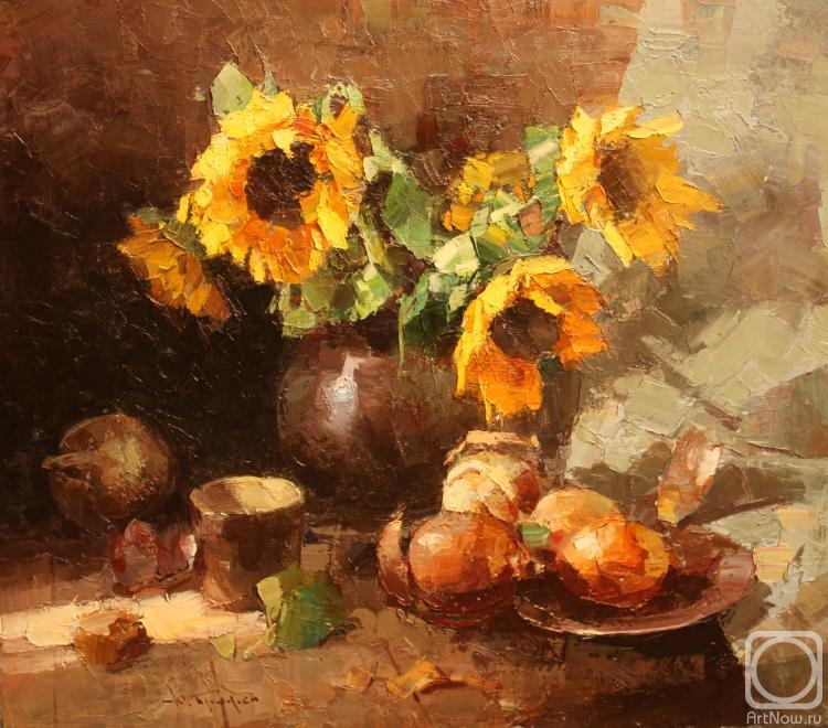 Pryadko Yuriy. Still life with sunflowers