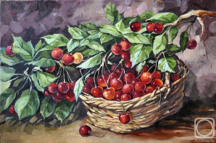 Komarovskaya Yelena. Cherry in a basket