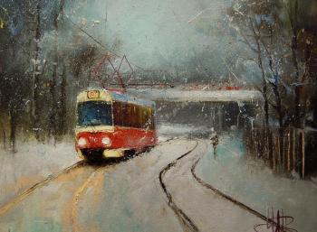Winter tram. Medvedev Igor