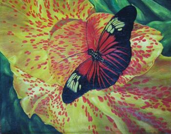 Flower and butterfly. Rakutov Sergey
