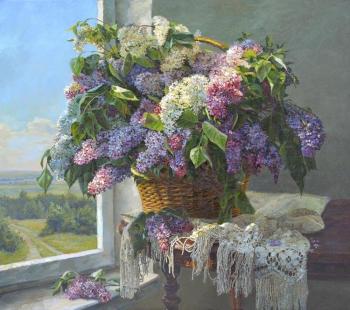 Lilac on the table. Panov Eduard