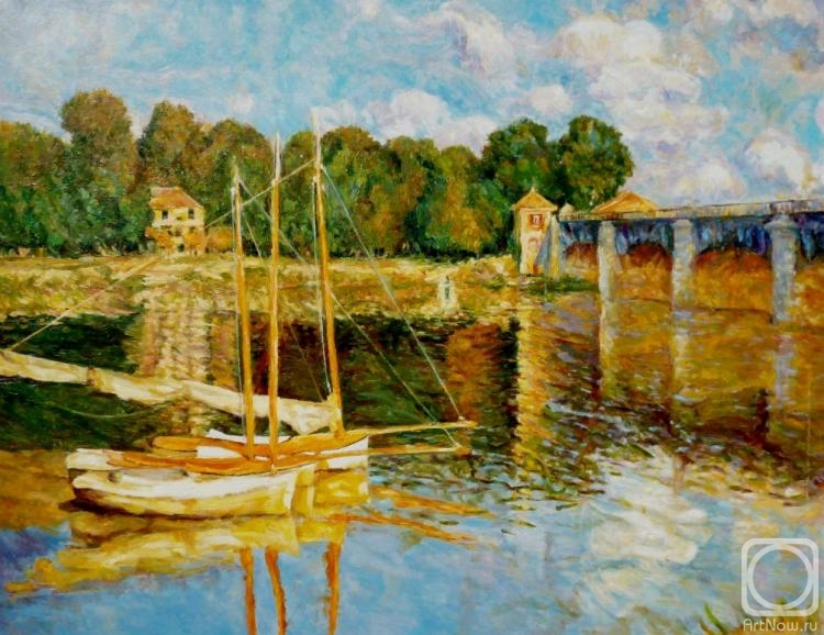 Chernay Lilia. The bridge in Arzhantee (from Claude Monet's pattern)