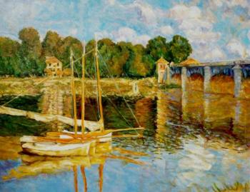 The bridge in Arzhantee (from Claude Monet's pattern). Chernay Lilia