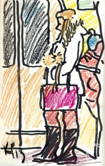 Karaceva Galina. In the subway