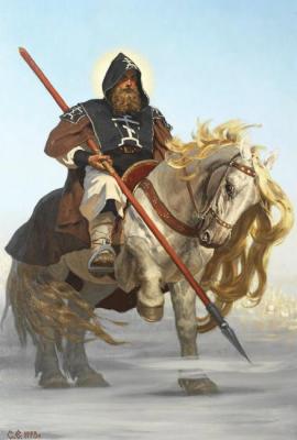 Before the battle. Warrior-schemamonk Alexander Peresvet. Efoshkin Sergey