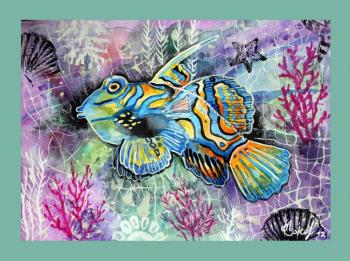 Fish (sketch for batik). Sokolova Lyudmila