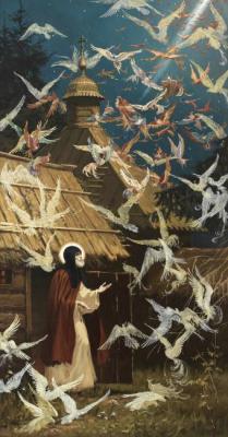Saint Sergius of Radonezh. Vision of birds. Efoshkin Sergey