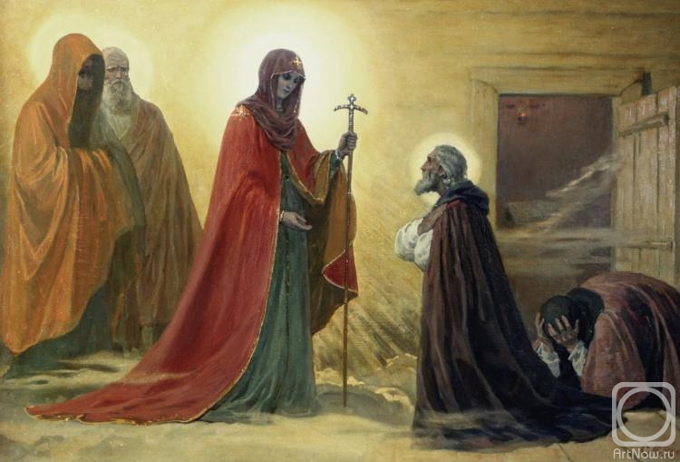 Efoshkin Sergey. Saint Sergius of Radonezh. Apparition of the Blessed Virgin Mary