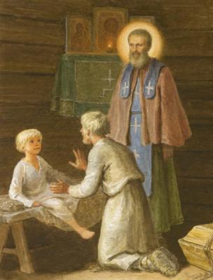 Saint Sergius of Radonezh. Resurrection of the Youth. Efoshkin Sergey