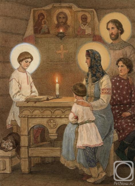 Efoshkin Sergey. Saint Sergius of Radonezh. In the family. Reading