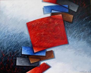 Composition with a red square. Saratov Andrey