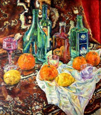 Still-life with citruses. Chernay Lilia