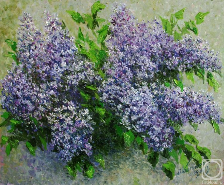 Konturiev Vaycheslav. Lilac on a green background