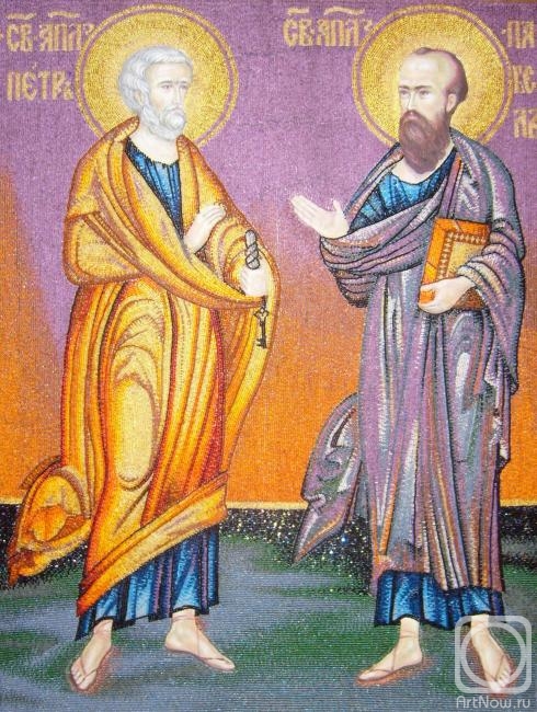 Rybina-Egorova Alena. Icon of sacred apostles Peter and Pavel