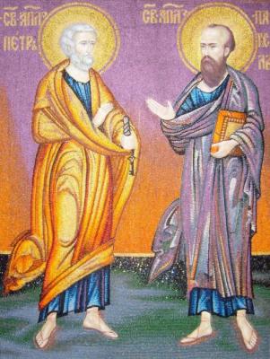 Icon of sacred apostles Peter and Pavel. Rybina-Egorova Alena