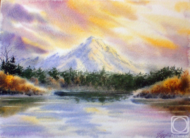Golubkin Sergey. Mountain landscape at sunset