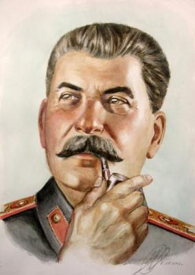 I.V.Stalin with a favourite tube. Novodvorskaya Alexandra