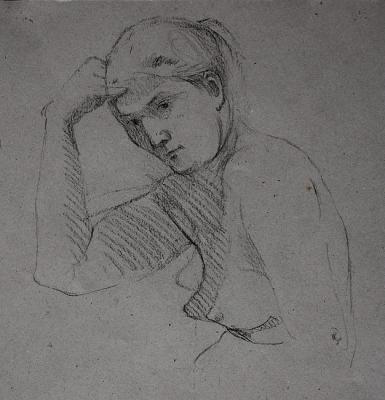 Girl with a character (sketch). Kozlov Peter