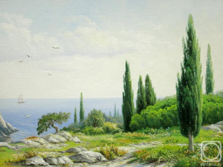Zhaldak Edward. Crimea. Cypresses