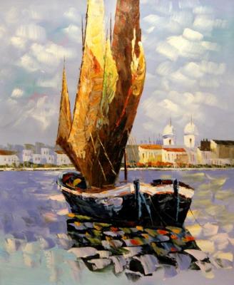 Painting Boats. Garcia Luis