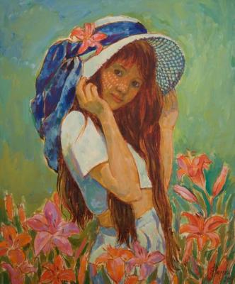 Girl in a hat. Vyrvich Valentin