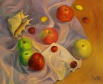 Still Life with the Apples and a Shell. Lukaneva Larissa
