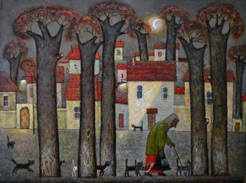 Moonrise and half a kilo of sausages. Yanin Alexander