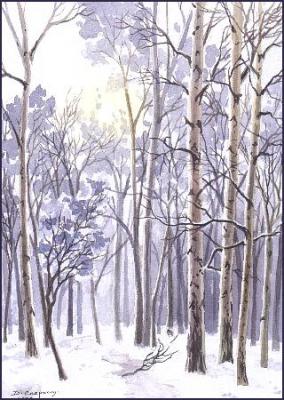 Winter watercolor (etude). Chepurnoi Dimitrij