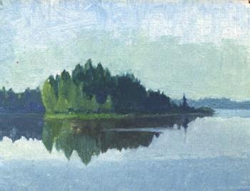 An island on a north lake. Zhdanov Alexander