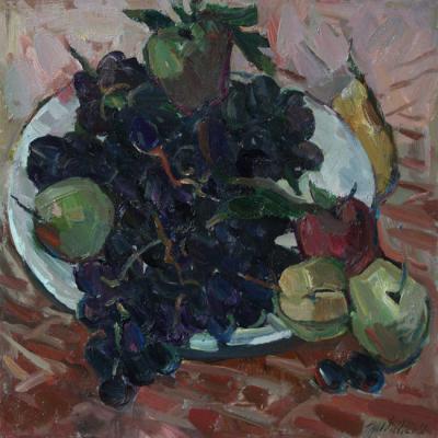 Grapes and apple