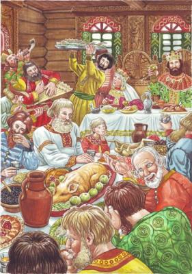 The feast at prince Yaroslav Vsevolodovich. Fomin Nikolay